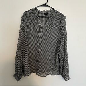 Who What Wear Checkered Blouse XXL